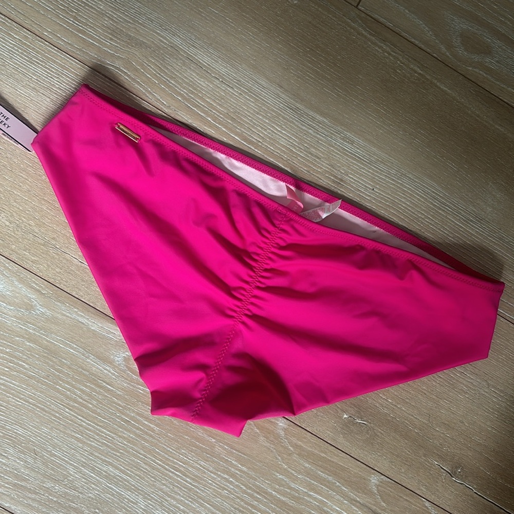 Pink Victoria’s Secret Cheeky Bathing Suit NWT. Size medium
